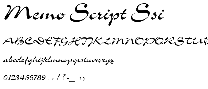 Memo Script SSi font